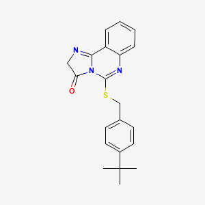 molecular formula C21H21N3OS B2550455 5-[(4-tert-butylphenyl)methylsulfanyl]-2H-imidazo[1,2-c]quinazolin-3-one CAS No. 443673-72-1