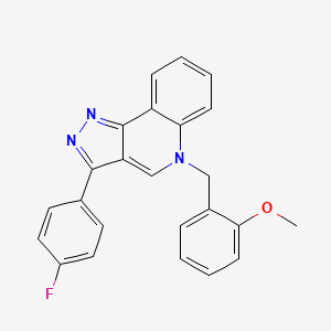 molecular formula C24H18FN3O B2550457 3-(4-fluorophenyl)-5-(2-methoxybenzyl)-5H-pyrazolo[4,3-c]quinoline CAS No. 866342-58-7