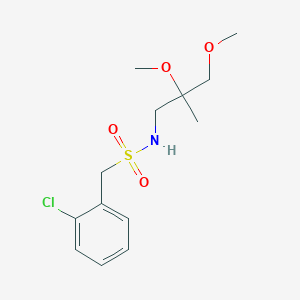 molecular formula C13H20ClNO4S B2550479 1-(2-chlorophenyl)-N-(2,3-dimethoxy-2-methylpropyl)methanesulfonamide CAS No. 2034540-65-1