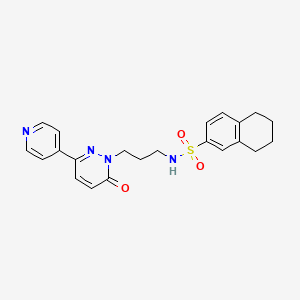 N-(3-(6-oxo-3-(pyridin-4-yl)pyridazin-1(6H)-yl)propyl)-5,6,7,8-tetrahydronaphthalene-2-sulfonamide