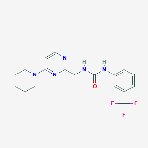 1-((4-Methyl-6-(piperidin-1-yl)pyrimidin-2-yl)methyl)-3-(3-(trifluoromethyl)phenyl)urea