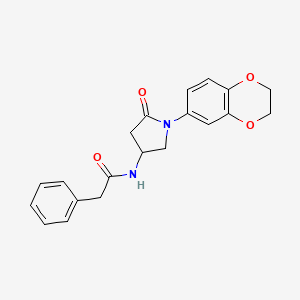 N-[1-(2,3-dihydro-1,4-benzodioxin-6-yl)-5-oxopyrrolidin-3-yl]-2-phenylacetamide
