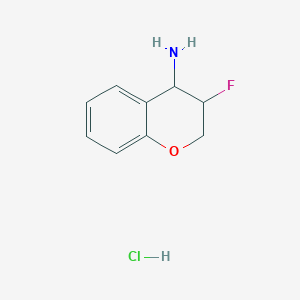 molecular formula C9H11ClFNO B2550491 3-Fluorochroman-4-amine hydrochloride CAS No. 2138427-08-2