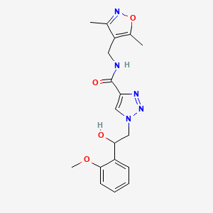 molecular formula C18H21N5O4 B2550499 N-[(3,5-dimethylisoxazol-4-yl)methyl]-1-[2-hydroxy-2-(2-methoxyphenyl)ethyl]-1H-1,2,3-triazole-4-carboxamide CAS No. 1396748-45-0
