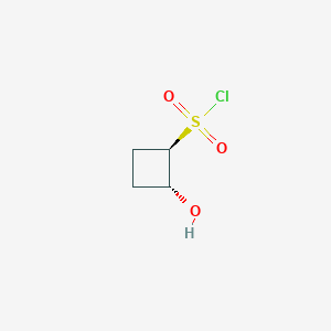 molecular formula C4H7ClO3S B2550500 (1R,2R)-2-Hydroxycyclobutane-1-sulfonyl chloride CAS No. 2307784-26-3