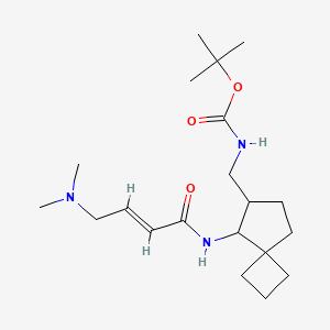 Tert-butyl N-[[8-[[(E)-4-(dimethylamino)but-2-enoyl]amino]spiro[3.4]octan-7-yl]methyl]carbamate