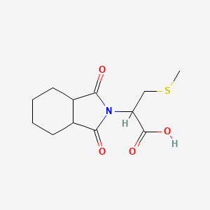 molecular formula C12H17NO4S B2550504 2-(1,3-dioxo-octahydro-1H-isoindol-2-yl)-3-(methylsulfanyl)propanoic acid CAS No. 1008005-93-3