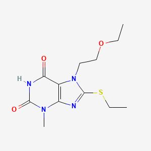 7-(2-Ethoxy-ethyl)-8-ethylsulfanyl-3-methyl-3,7-dihydro-purine-2,6-dione
