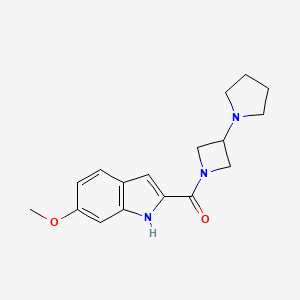 molecular formula C17H21N3O2 B2550514 (6-Methoxy-1H-indol-2-yl)-(3-pyrrolidin-1-ylazetidin-1-yl)methanone CAS No. 2319853-71-7