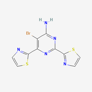 5-Bromo-2,6-di(thiazol-2-yl)pyrimidine-4-amine