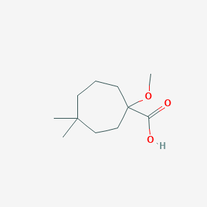 1-Methoxy-4,4-dimethylcycloheptane-1-carboxylic acid