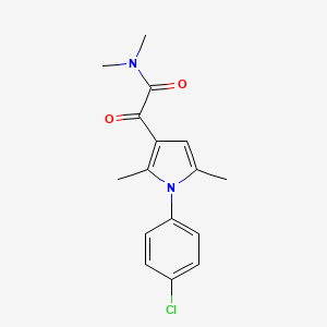 molecular formula C16H17ClN2O2 B2550528 2-[1-(4-氯苯基)-2,5-二甲基-1H-吡咯-3-基]-N,N-二甲基-2-氧代乙酰胺 CAS No. 866152-53-6