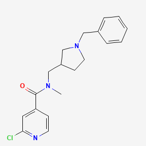 molecular formula C19H22ClN3O B2550541 N-[(1-Benzylpyrrolidin-3-YL)methyl]-2-chloro-N-methylpyridine-4-carboxamide CAS No. 1436185-13-5