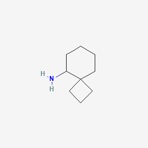 molecular formula C9H17N B2550548 螺[3.5]壬烷-5-胺 CAS No. 1554223-36-7