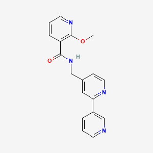 molecular formula C18H16N4O2 B2550561 N-([2,3'-bipyridin]-4-ylmethyl)-2-methoxynicotinamide CAS No. 2034561-99-2