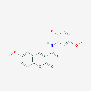molecular formula C19H17NO6 B2550563 N-(2,5-dimethoxyphenyl)-6-methoxy-2-oxo-2H-chromene-3-carboxamide CAS No. 325471-93-0