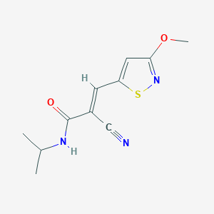 (E)-2-Cyano-3-(3-methoxy-1,2-thiazol-5-yl)-N-propan-2-ylprop-2-enamide