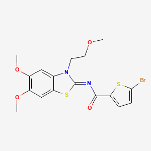 (Z)-5-bromo-N-(5,6-dimethoxy-3-(2-methoxyethyl)benzo[d]thiazol-2(3H)-ylidene)thiophene-2-carboxamide
