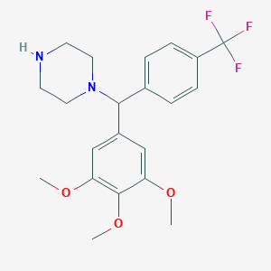1-[[4-(Trifluoromethyl)phenyl](3,4,5-trimethoxyphenyl)methyl]piperazine