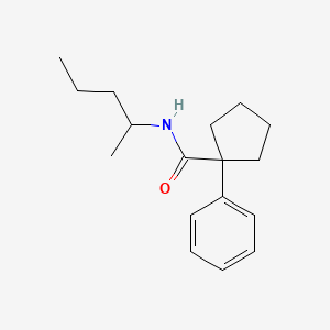 molecular formula C17H25NO B2550574 N-(1-甲基丁基)(苯基环戊基)甲酰胺 CAS No. 897311-84-1
