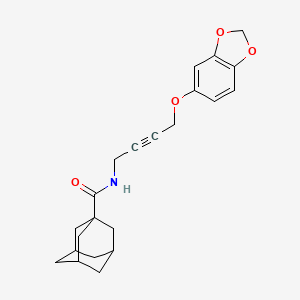 (1s,3s)-N-(4-(benzo[d][1,3]dioxol-5-yloxy)but-2-yn-1-yl)adamantane-1-carboxamide