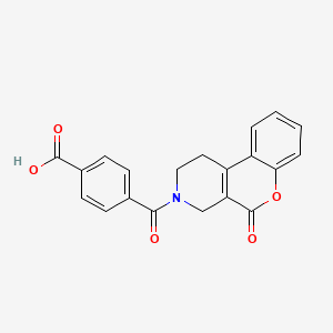 molecular formula C20H15NO5 B2550576 4-(5-oxo-1,5-dihydro-2H-[1]benzopyrano[3,4-c]pyridine-3(4H)-carbonyl)benzoic acid CAS No. 2361327-08-2