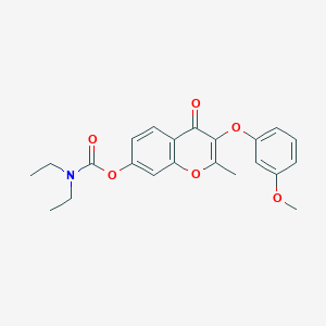 molecular formula C22H23NO6 B2550578 3-(3-methoxyphenoxy)-2-methyl-4-oxo-4H-chromen-7-yl diethylcarbamate CAS No. 845901-39-5