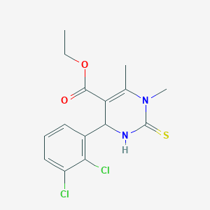 molecular formula C15H16Cl2N2O2S B255058 Ethyl 4-(2,3-dichlorophenyl)-1,6-dimethyl-2-thioxo-1,2,3,4-tetrahydro-5-pyrimidinecarboxylate 