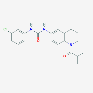 molecular formula C20H22ClN3O2 B2550580 1-(3-氯苯基)-3-(1-异丁酰基-1,2,3,4-四氢喹啉-6-基)脲 CAS No. 1203260-05-2