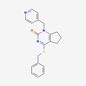 4-(benzylthio)-1-(pyridin-4-ylmethyl)-6,7-dihydro-1H-cyclopenta[d]pyrimidin-2(5H)-one