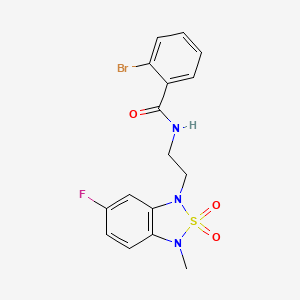 2-bromo-N-(2-(6-fluoro-3-methyl-2,2-dioxidobenzo[c][1,2,5]thiadiazol-1(3H)-yl)ethyl)benzamide