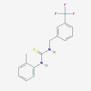 molecular formula C16H15F3N2S B2550589 1-(2-Methylphenyl)-3-((3-(trifluoromethyl)phenyl)methyl)thiourea CAS No. 1022045-41-5