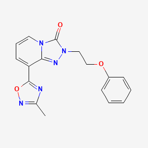 molecular formula C17H15N5O3 B2550595 8-(3-methyl-1,2,4-oxadiazol-5-yl)-2-(2-phenoxyethyl)[1,2,4]triazolo[4,3-a]pyridin-3(2H)-one CAS No. 1396686-97-7