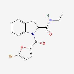 1-(5-bromofuran-2-carbonyl)-N-ethylindoline-2-carboxamide