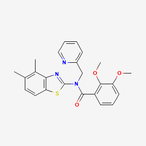 molecular formula C24H23N3O3S B2550600 N-(4,5-dimethylbenzo[d]thiazol-2-yl)-2,3-dimethoxy-N-(pyridin-2-ylmethyl)benzamide CAS No. 900006-19-1