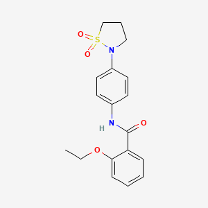 molecular formula C18H20N2O4S B2550601 N-(4-(1,1-dioxidoisothiazolidin-2-yl)phenyl)-2-ethoxybenzamide CAS No. 899953-21-0