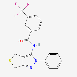 N-(2-phenyl-4,6-dihydro-2H-thieno[3,4-c]pyrazol-3-yl)-3-(trifluoromethyl)benzamide