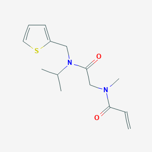 B2550608 N-Methyl-N-[2-oxo-2-[propan-2-yl(thiophen-2-ylmethyl)amino]ethyl]prop-2-enamide CAS No. 2201497-50-7