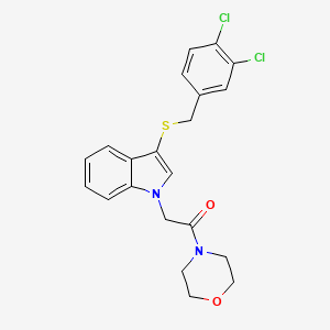 molecular formula C21H20Cl2N2O2S B2550609 2-(3-((3,4-dichlorobenzyl)thio)-1H-indol-1-yl)-1-morpholinoethanone CAS No. 921078-94-6