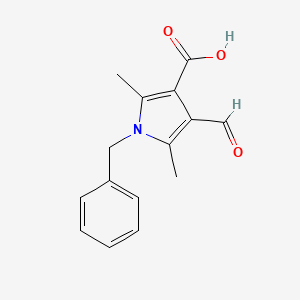 molecular formula C15H15NO3 B2550632 1-苄基-4-甲酰基-2,5-二甲基-1H-吡咯-3-羧酸 CAS No. 903152-37-4