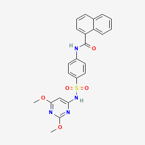 molecular formula C23H20N4O5S B2550633 N-(4-(N-(2,6-dimethoxypyrimidin-4-yl)sulfamoyl)phenyl)-1-naphthamide CAS No. 328271-21-2