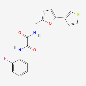 molecular formula C17H13FN2O3S B2550646 N'-(2-Fluorphenyl)-N-{[5-(Thiophen-3-yl)furan-2-yl]methyl}ethandiamid CAS No. 2034254-31-2