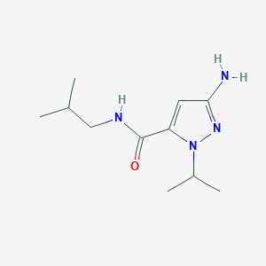 molecular formula C11H20N4O B2550650 3-Amino-N-isobutyl-1-isopropyl-1H-pyrazole-5-carboxamide CAS No. 2101195-15-5