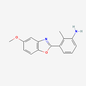 molecular formula C15H14N2O2 B2550653 3-(5-Methoxy-1,3-benzoxazol-2-yl)-2-methylaniline CAS No. 875000-02-5