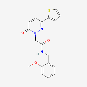 N-[(2-methoxyphenyl)methyl]-2-(6-oxo-3-thiophen-2-ylpyridazin-1-yl)acetamide