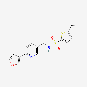 5-ethyl-N-((6-(furan-3-yl)pyridin-3-yl)methyl)thiophene-2-sulfonamide