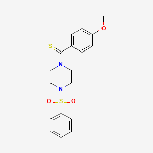 (4-Methoxyphenyl)(4-(phenylsulfonyl)piperazin-1-yl)methanethione