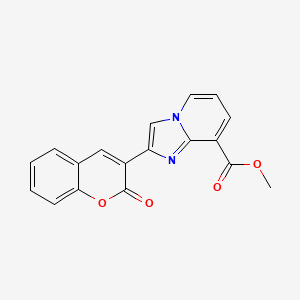 molecular formula C18H12N2O4 B2550696 methyl 2-(2-oxo-2H-chromen-3-yl)imidazo[1,2-a]pyridine-8-carboxylate CAS No. 1325305-54-1