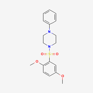 molecular formula C18H22N2O4S B2550698 1-((2,5-二甲氧基苯基)磺酰基)-4-苯基哌嗪 CAS No. 332021-06-4