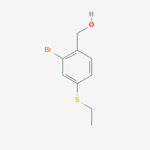 molecular formula C9H11BrOS B2550709 2-溴-4-(乙硫基)苯基]甲醇 CAS No. 1691756-22-5